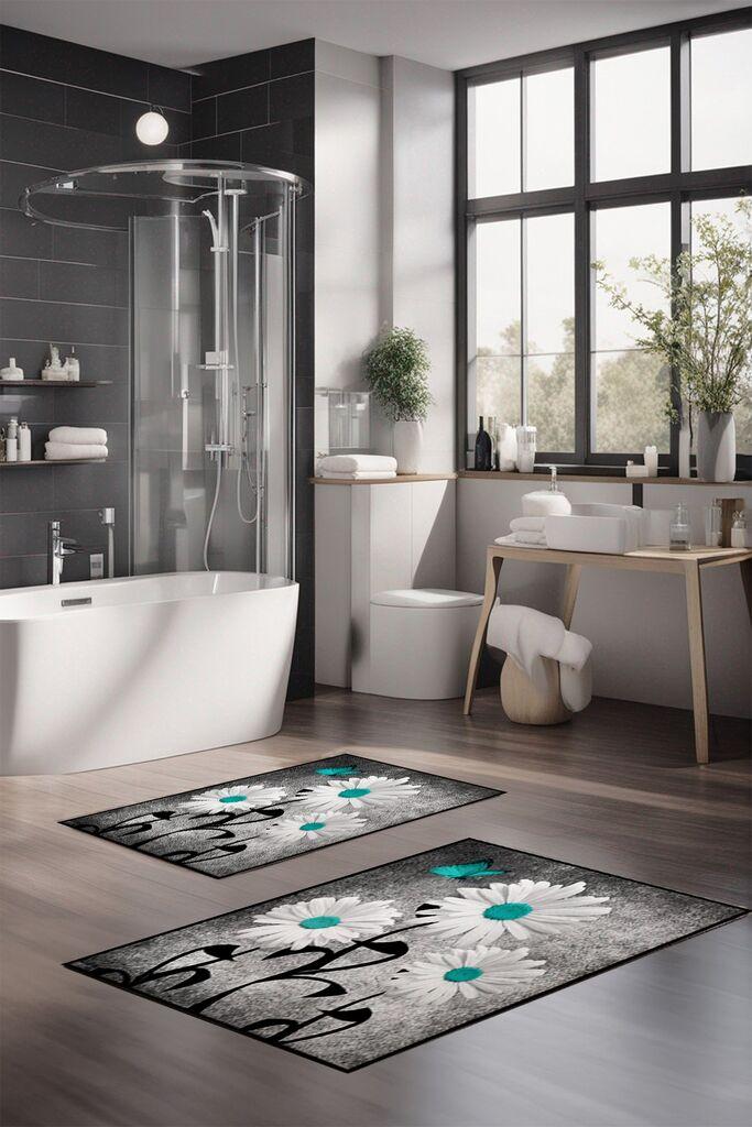 Комплет теписи за бања L'essentiel Maison CT-5378, 2 парчиња, сива