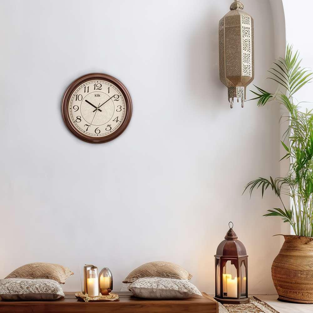 Wallity dzиден часовник Алфа, 31x31 см, кафеав