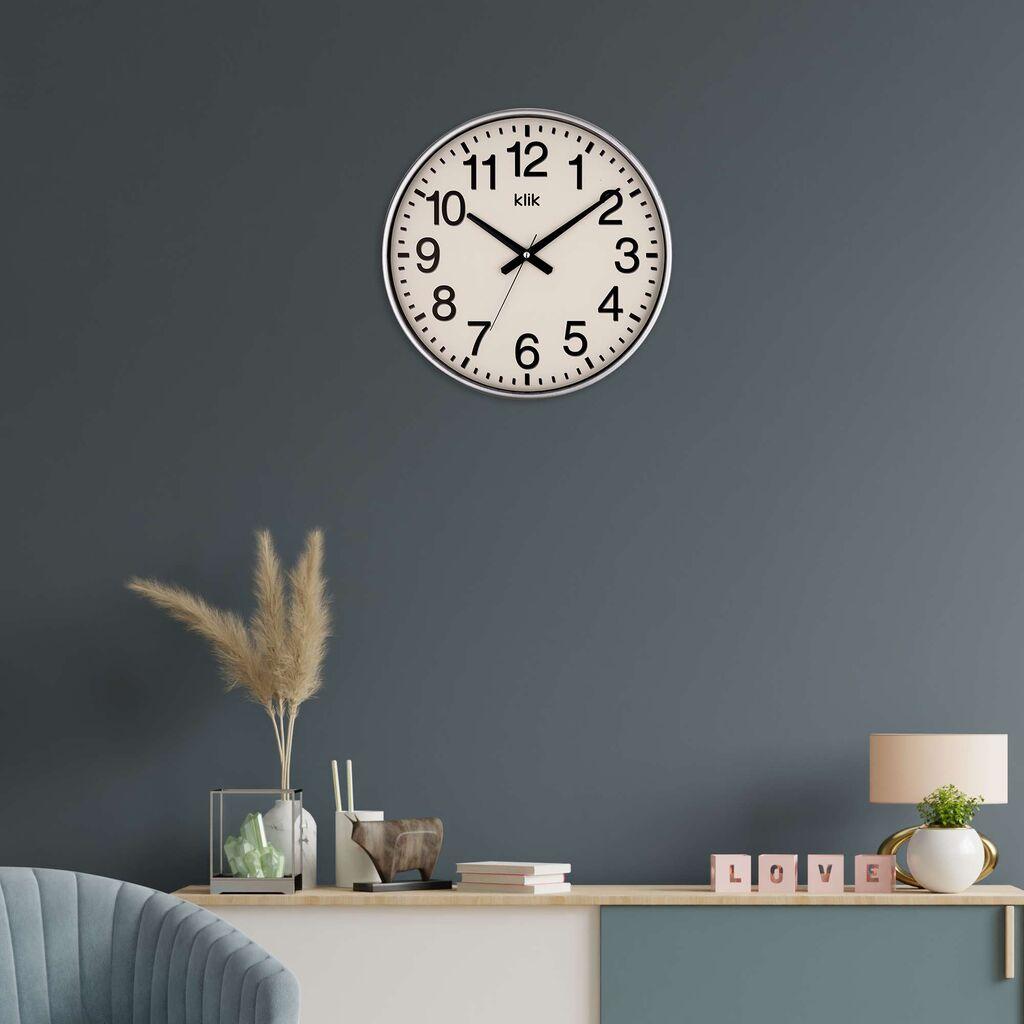 Wallity dzиден часовник Симплекс, 38x38 см, сребрена боја