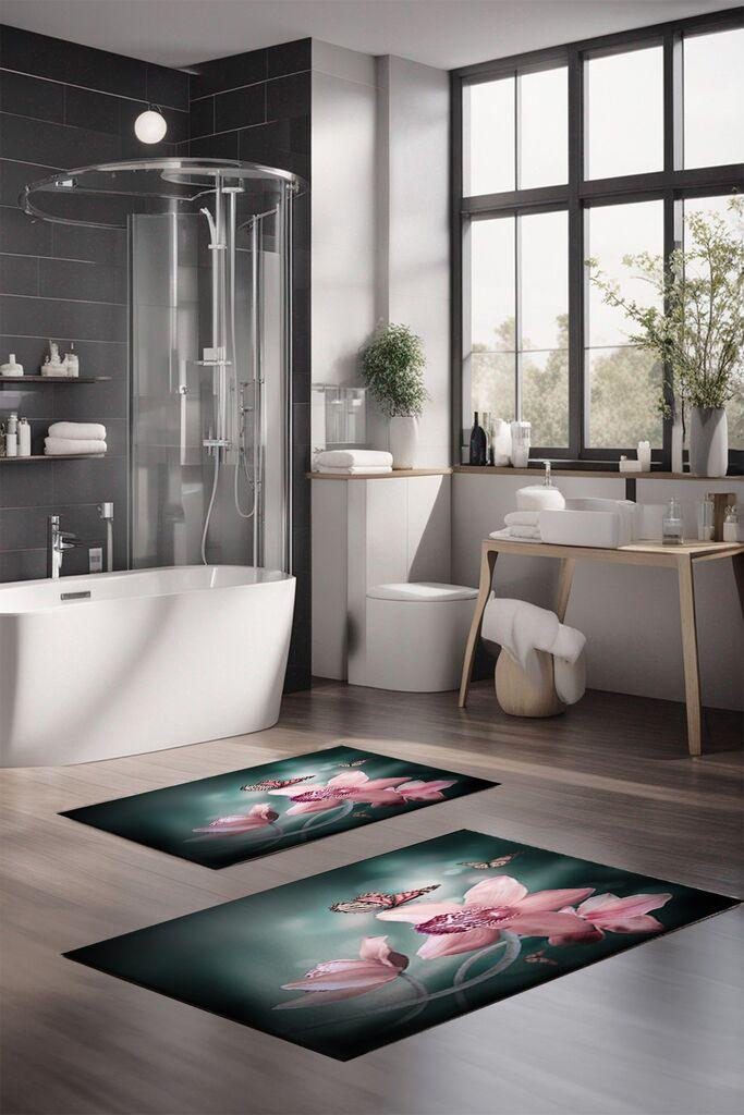 Комплет подлоги за бања L'essentiel Maison CT-5130, 2 парчиња, шарени