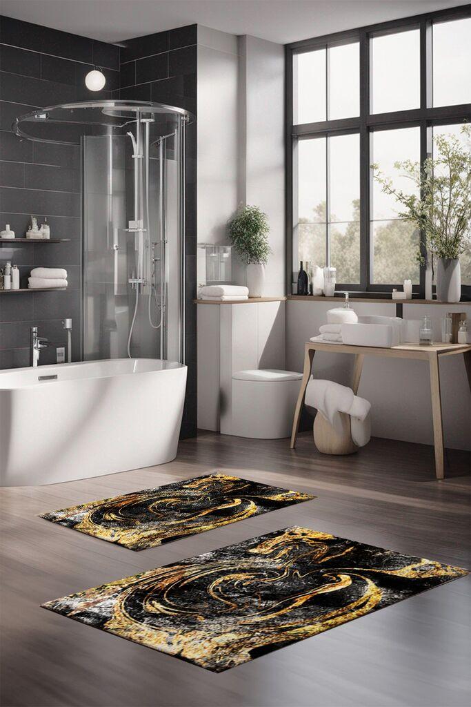 Комплет подлоги за бања L'essentiel Maison CT-5047, 2 парчиња, шарени