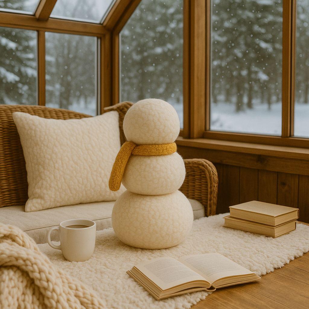 Декоративна перница Aberto Design Kardan Adam, 55x25x19 см, жолто-бела