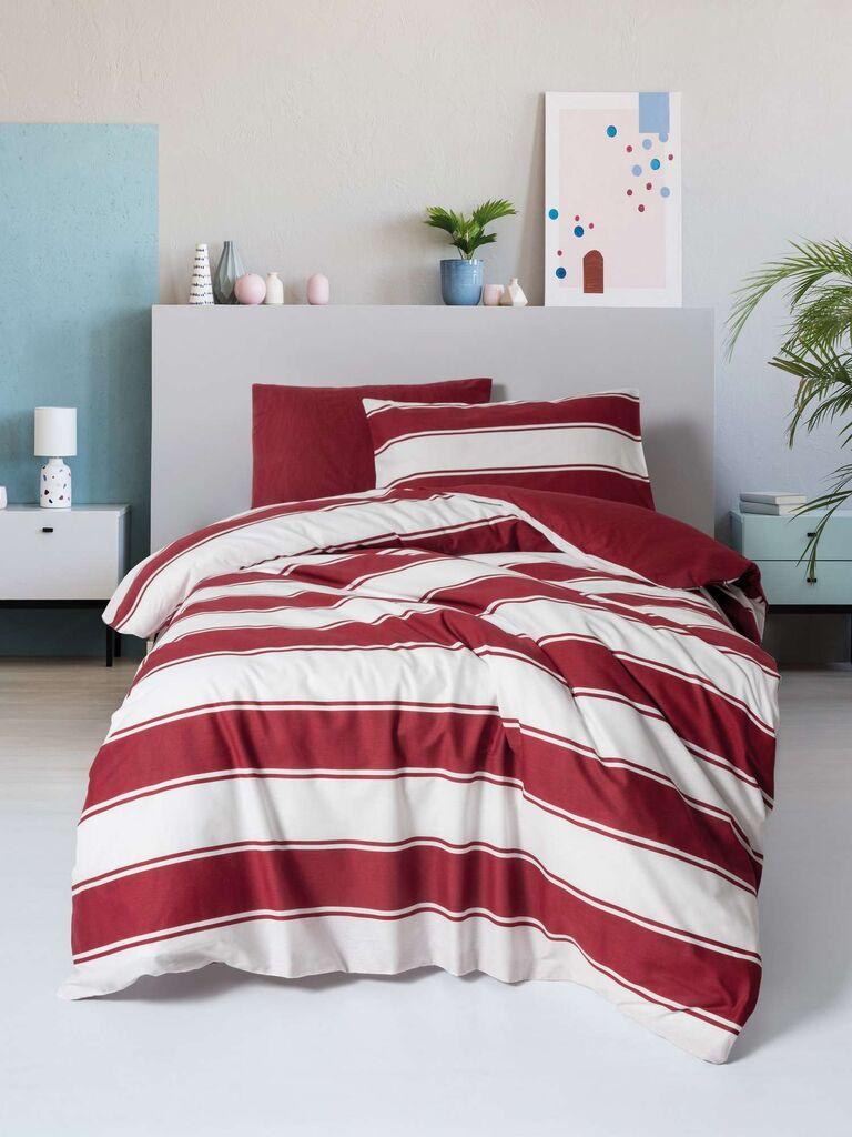 Комплет постелнина L'essentiel Maison Jolly, 160x220 см, крем-црвена