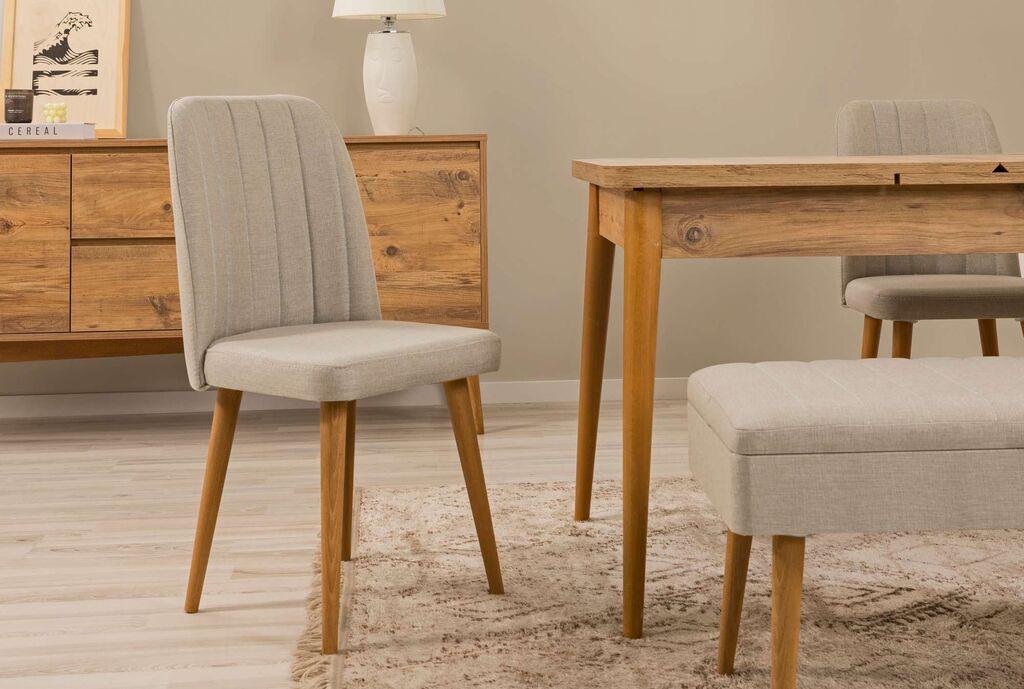 Трпезариска столица Hanah Home Vina 1005, 47x90x44 см, беж