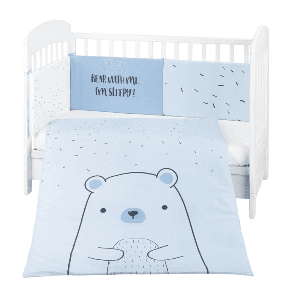 Постелнина Од 6 Дела Беар Вит Ми Плава Кикабу