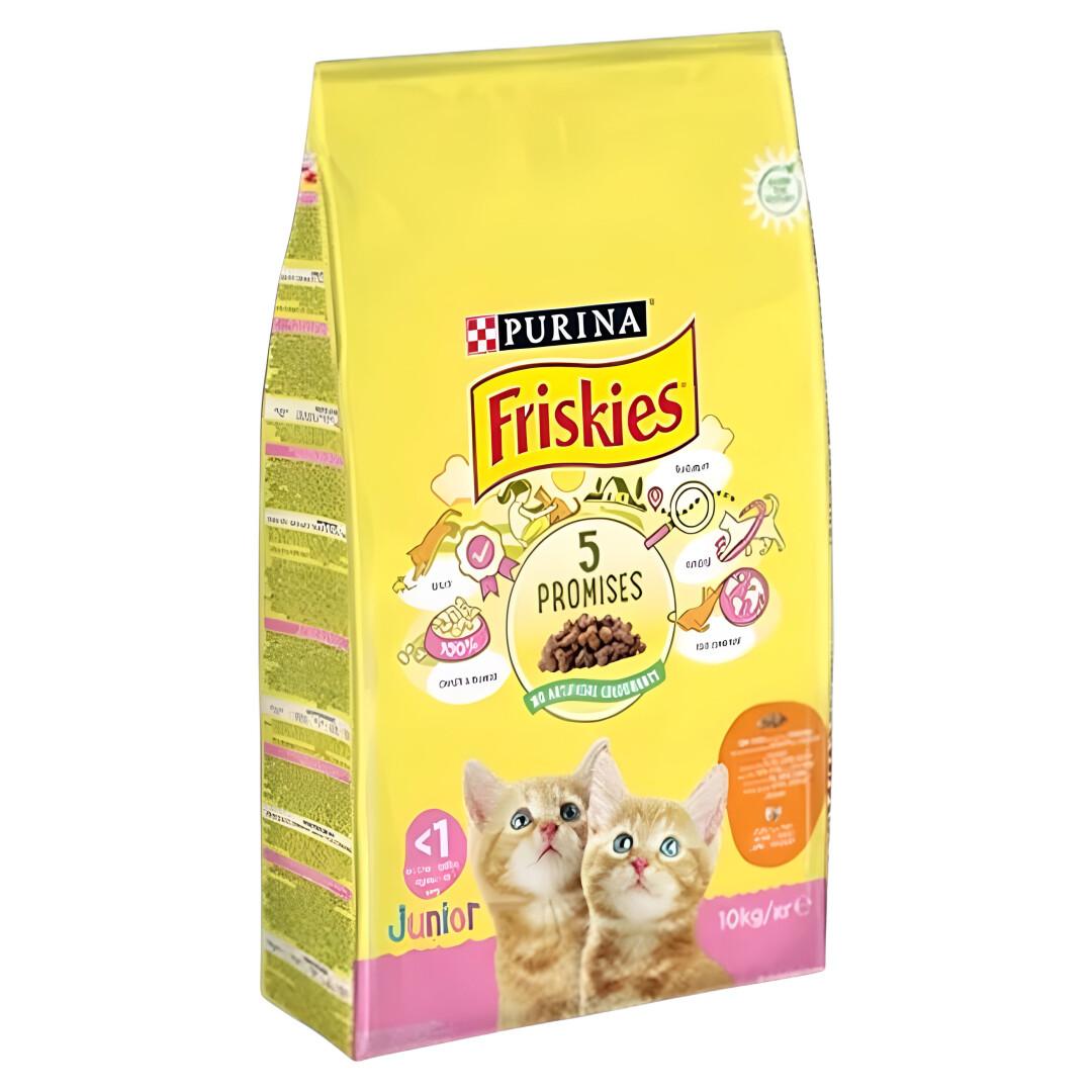 PURINA Friskies Junior Гранули со Пилешко, Мисирка и зеленчук за Мачки [Вреќа 10кг]