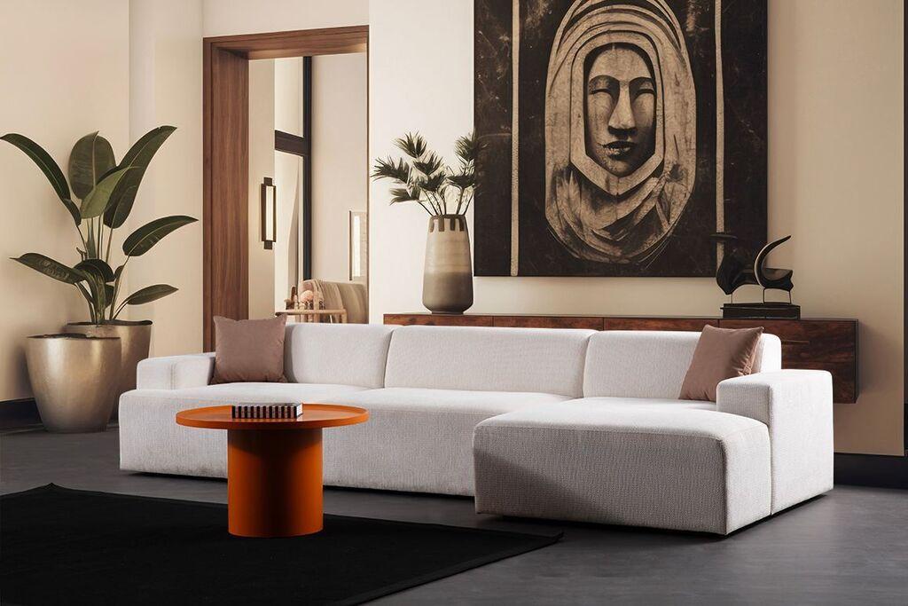 Аголен мебел Atelier del Sofa Melva, 360x145x100 см, бел