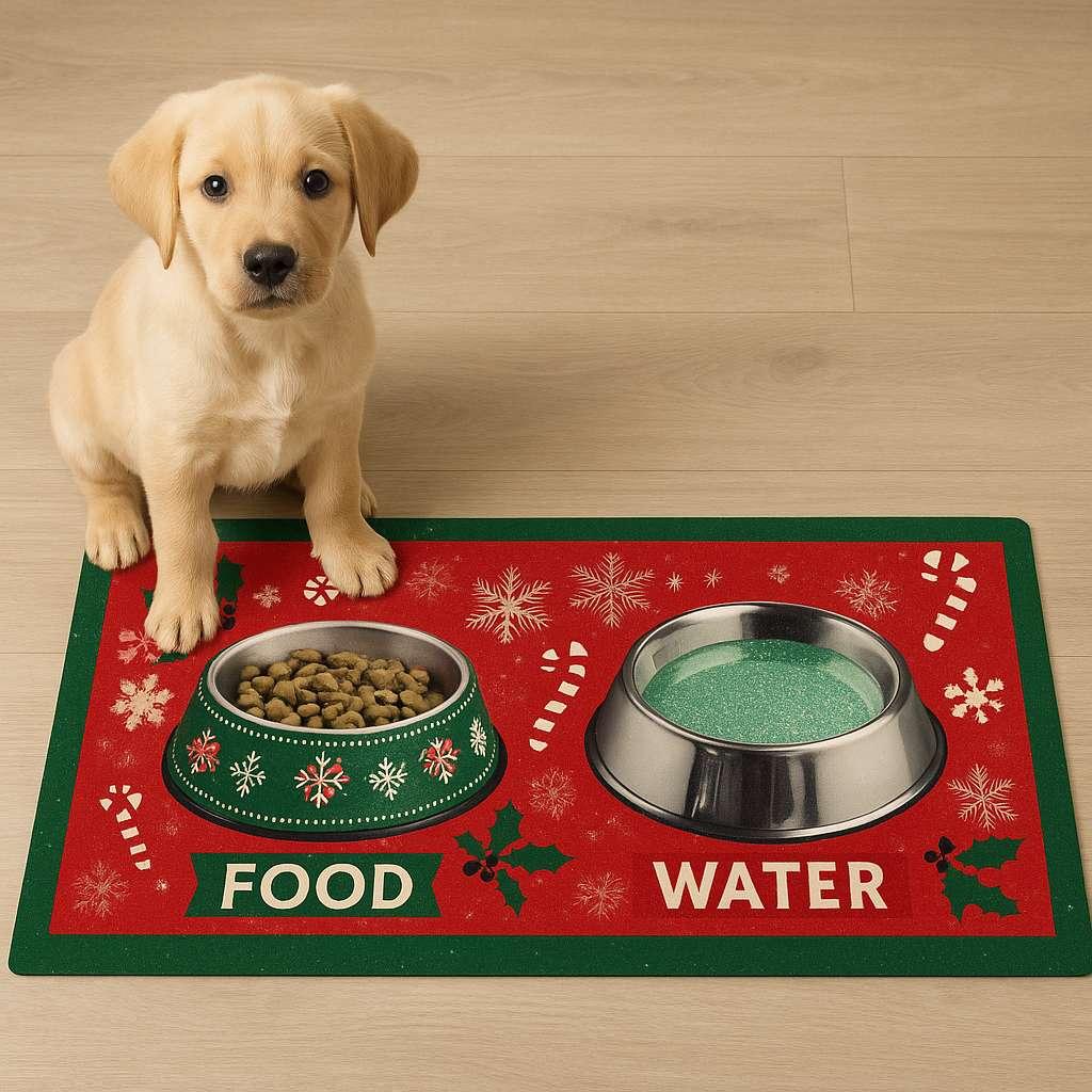 Подлога за хранилки „Шепи и мустаќи" Паспет 5, 40x70 см, шарена