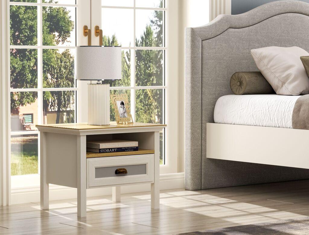 Ноќна масичка Hanah Home FRN-21017, бела