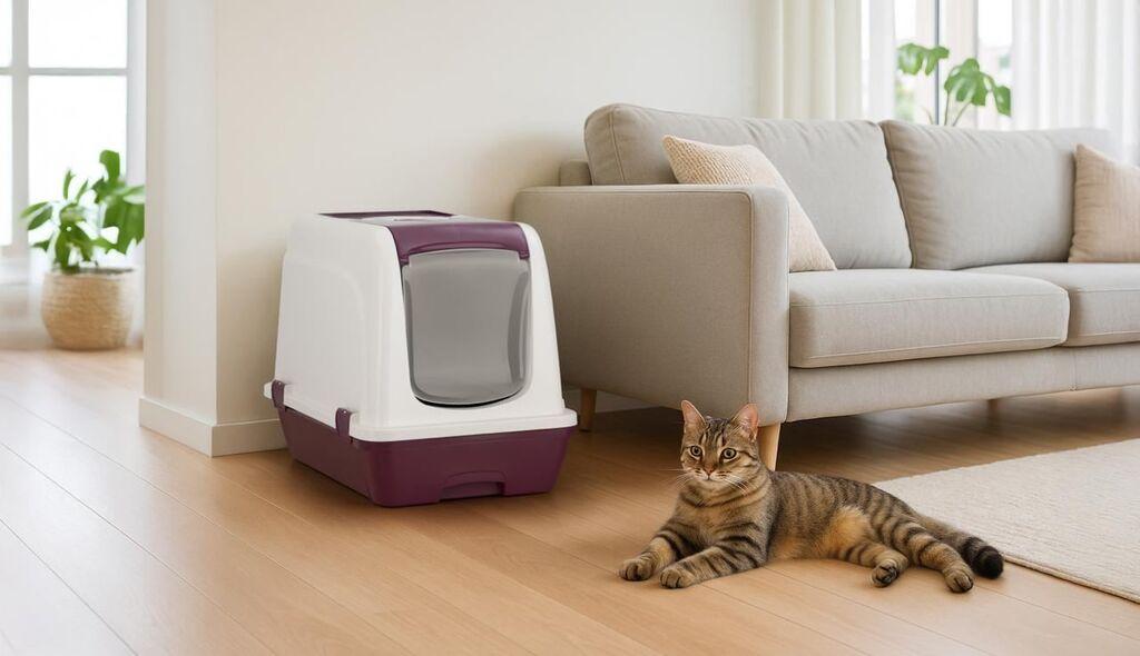 Тоалет за мачки „Шепи и мустаќи" 5115-02, виолетова