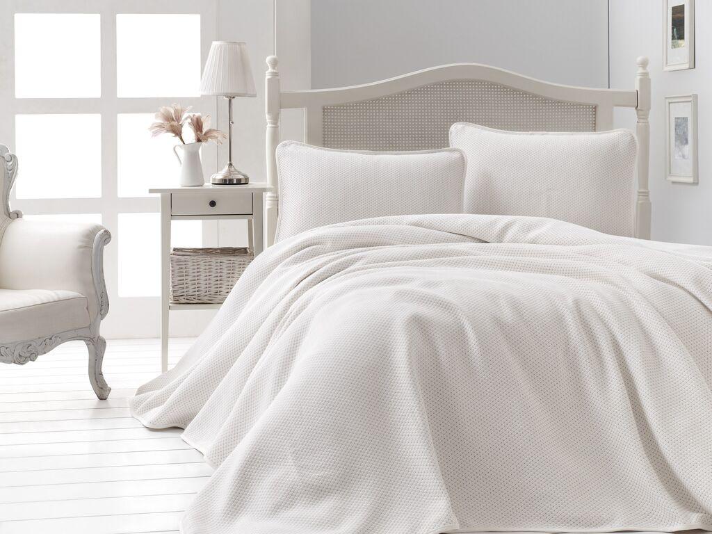 L'essentiel Maison Double pique сет Liv, 100% памук, бела