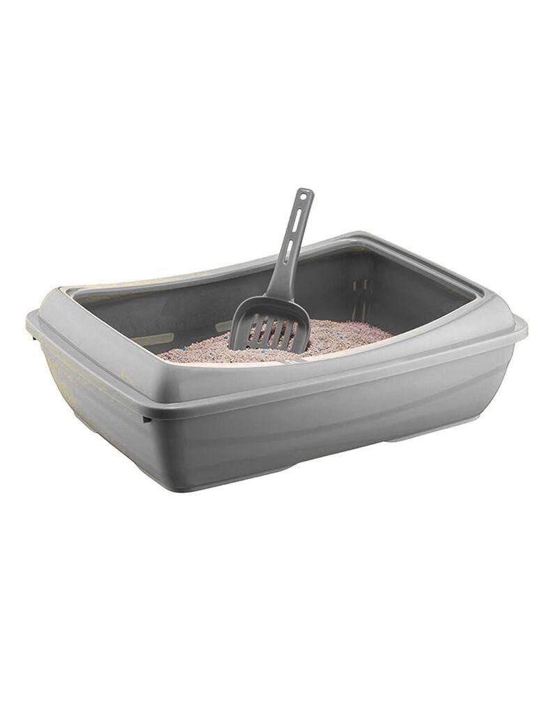 Отворен тоалет за мачки „Шепи и мустаќи" 5091-5, сив
