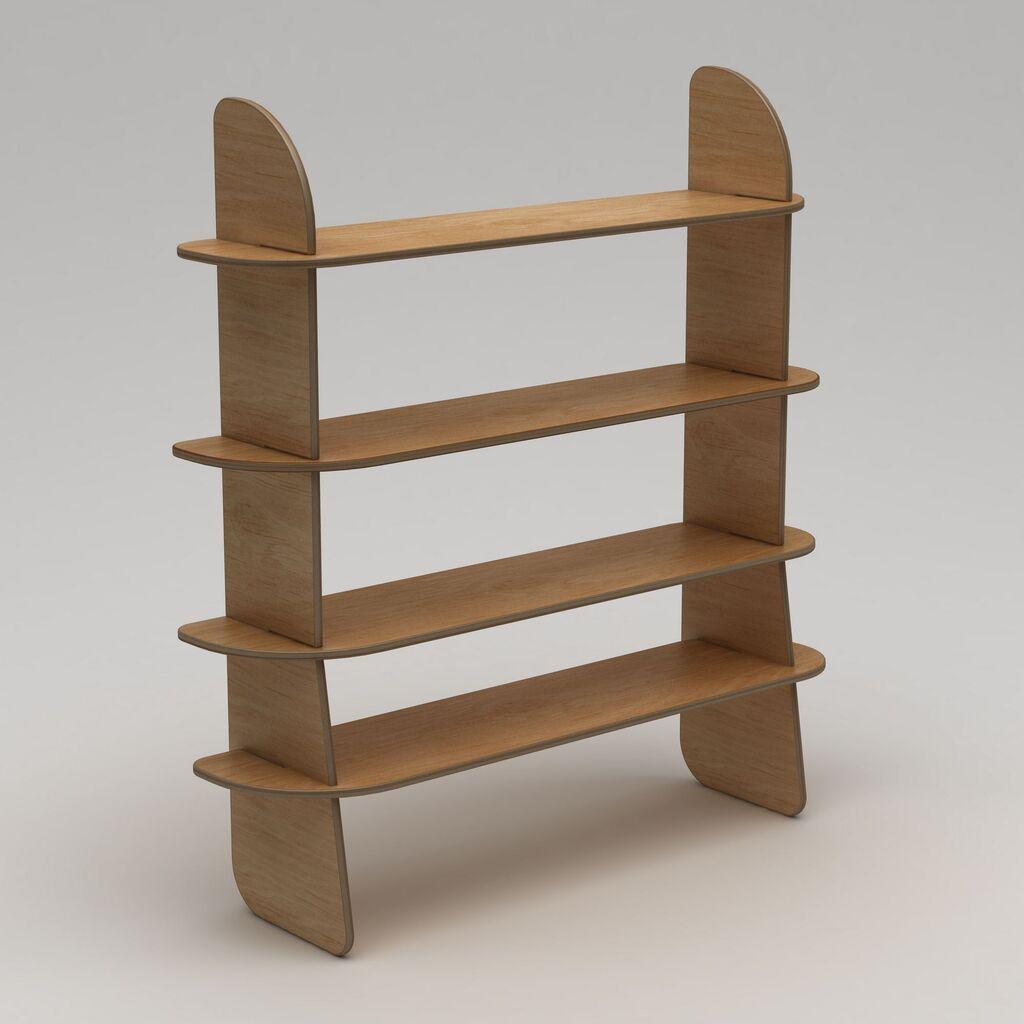 Полица за книги Hanah Home Scala-2150x160x35 см, кафеава