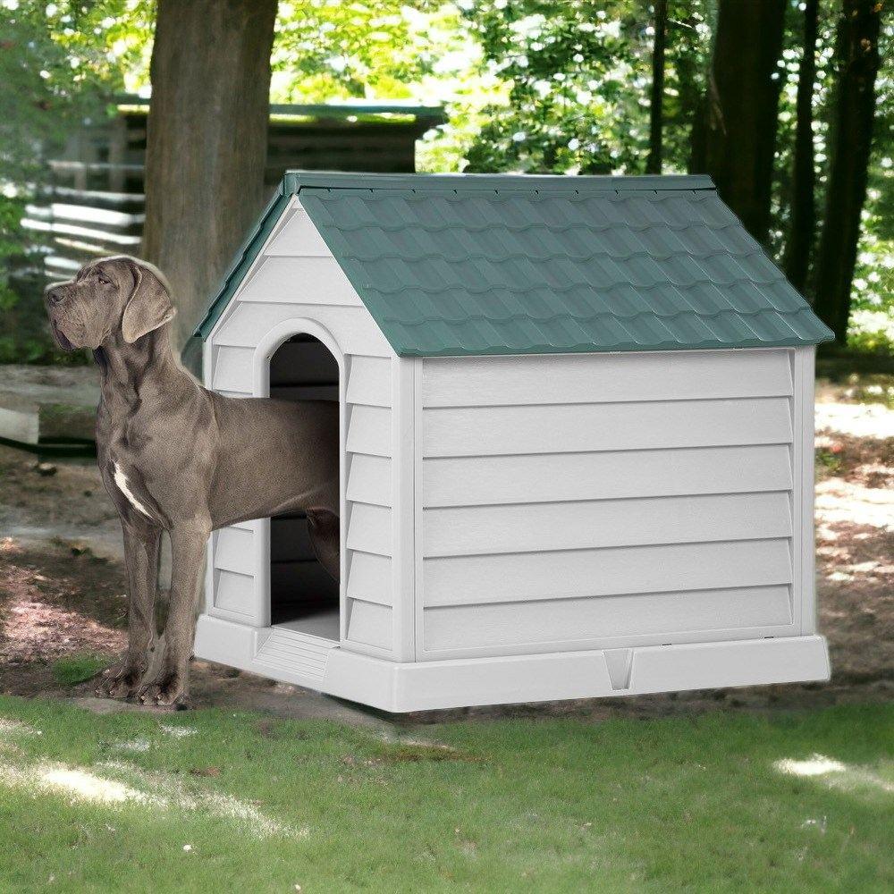 Куќичка за кучиња „Шепи и мустаќи" 5101-4, 95x102x98 см, сиво-зелена