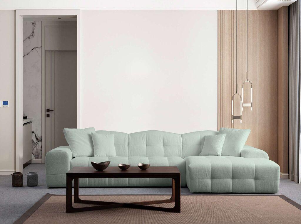 Atelier del Sofa Аголна гарнитура Pescara, агол L, 316x165 cm, зелена