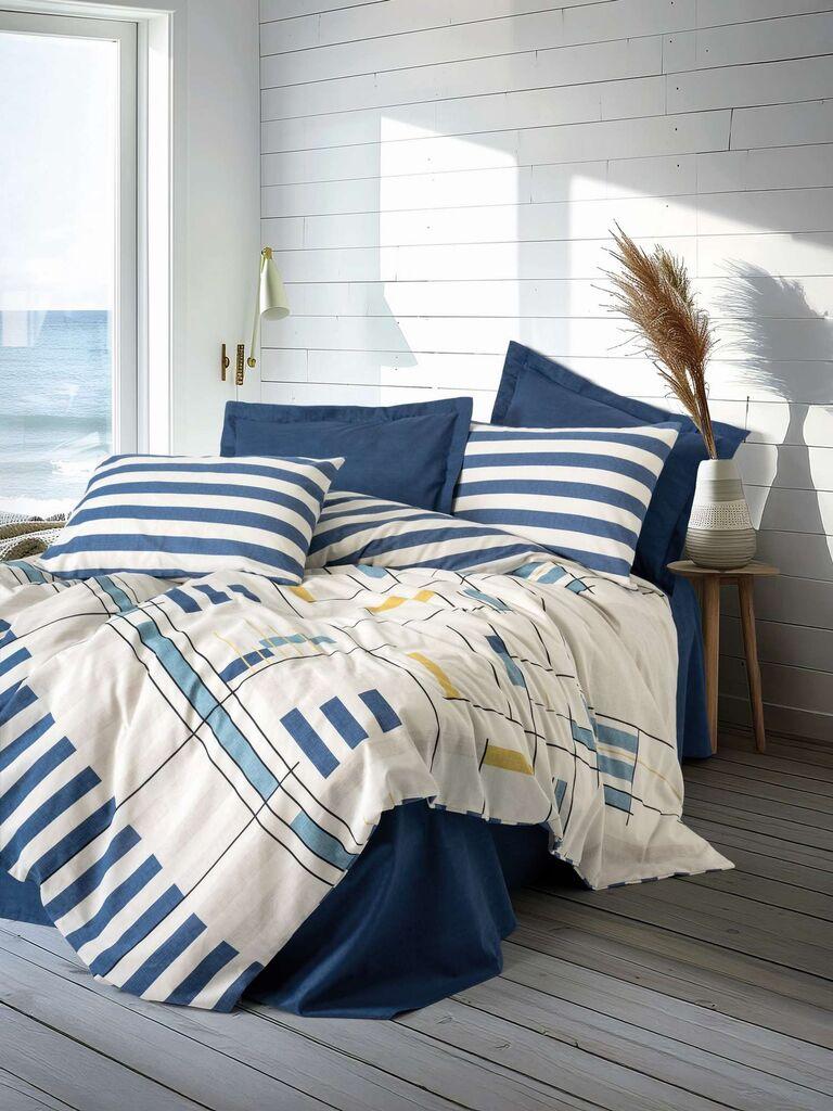 Комплет единечни прекривки L'essentiel Maison Ranfors Lunox, темно сина