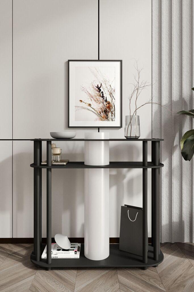 Подна ламба Opviq, ламба за комода, 80 см, црна