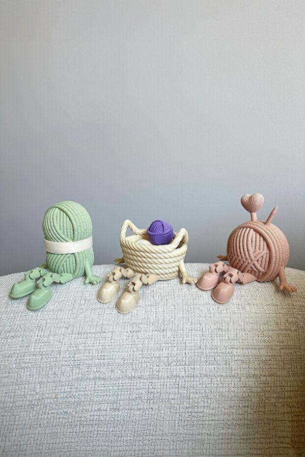 Комплет од слатки плетенки „Аберто Дизајн", 3 парчиња, шарени