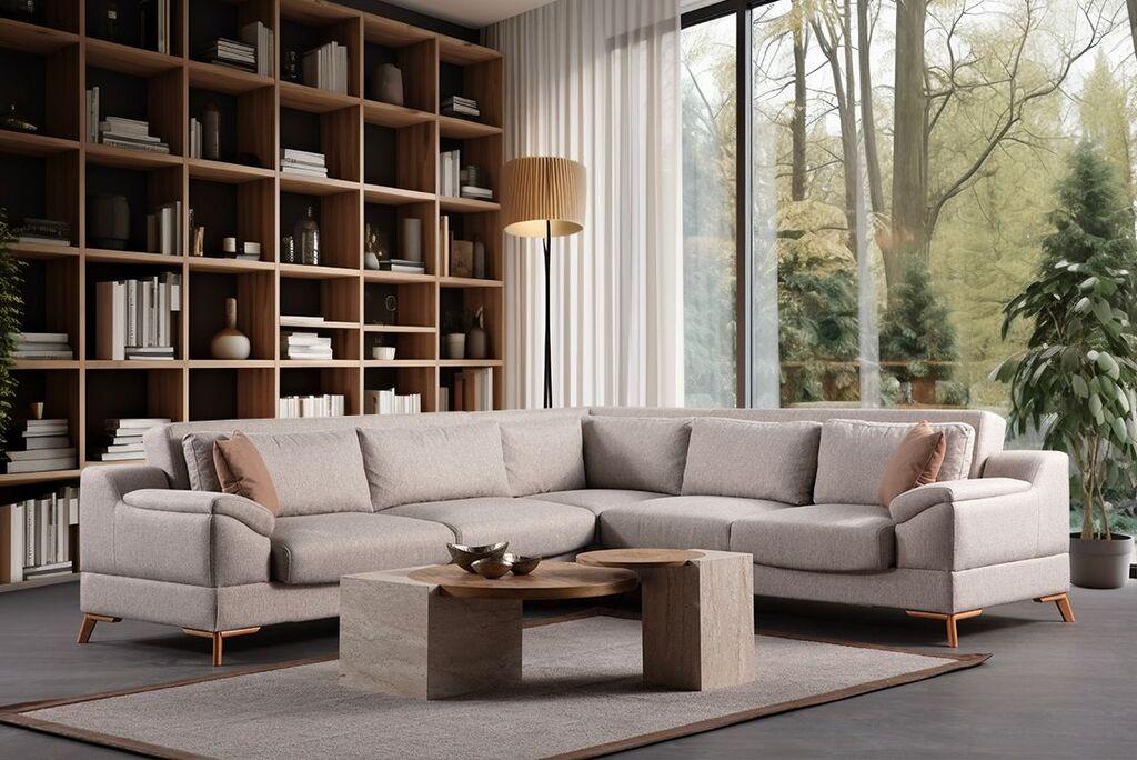 Аголна гарнитура Atelier del Sofa Aqua, 300x275x90 см, беж