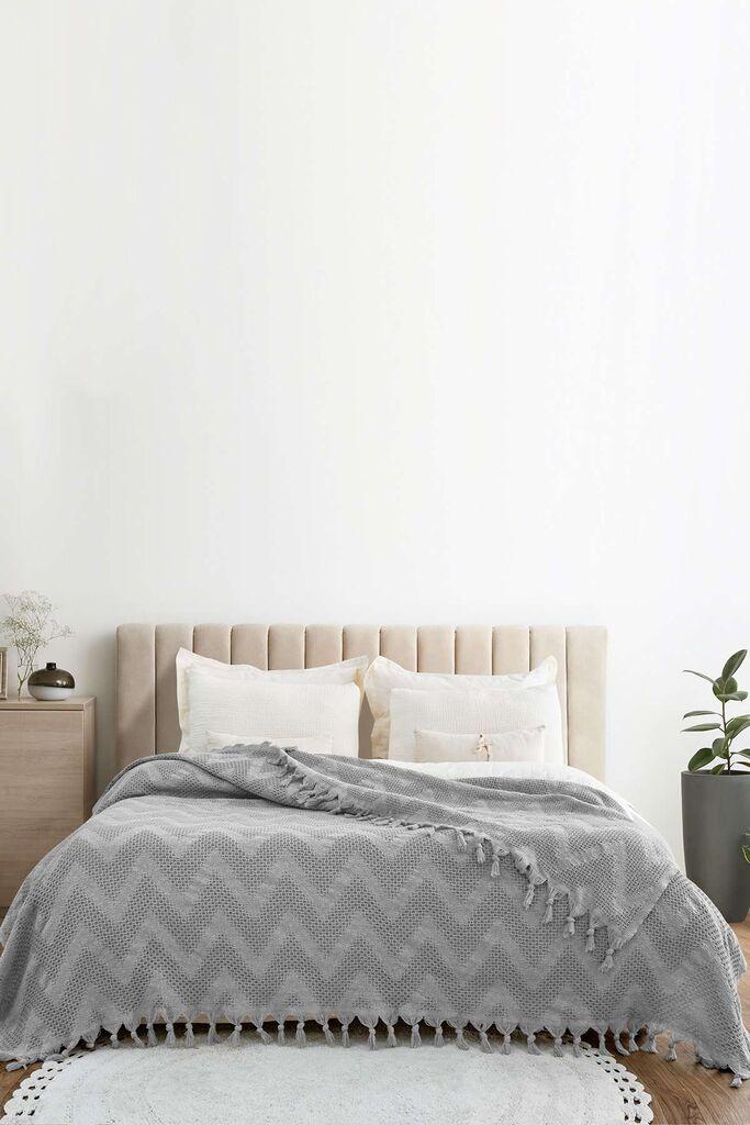 L'essentiel Maison Double pique Naomi, 200x230 cm, светло сива