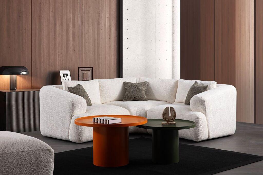 Аголен мебел Atelier del Sofa Sofia, 205x205x85 см, бел
