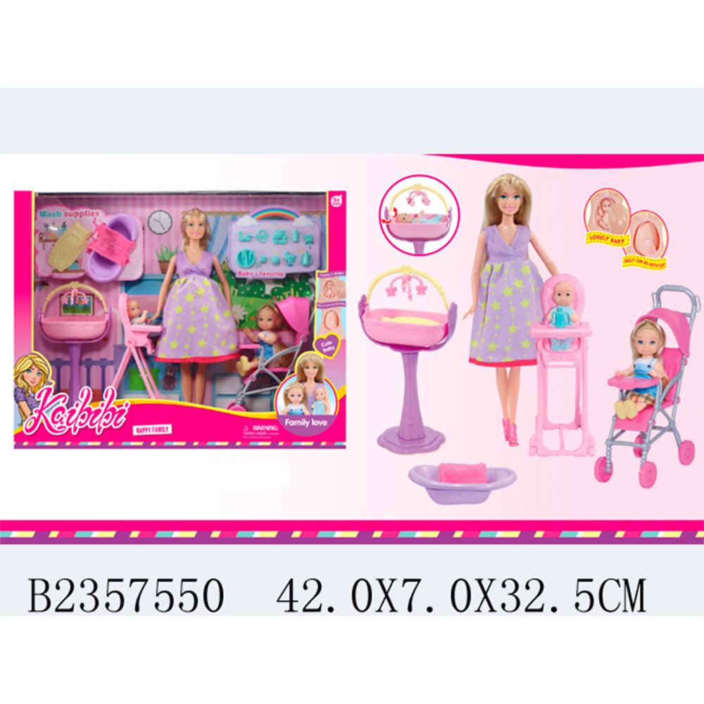 Барбика Фамилија со Бебе и Дете KAIBIBI