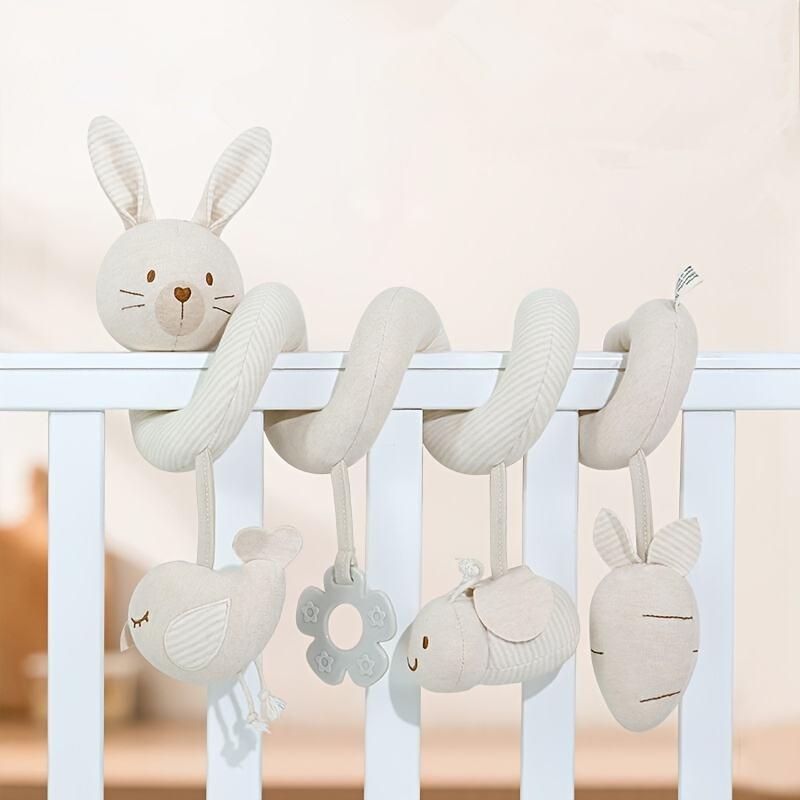 KAKIBLIN Висечка Спирална Играчка од Органски Памук за Бебе - Зајаче