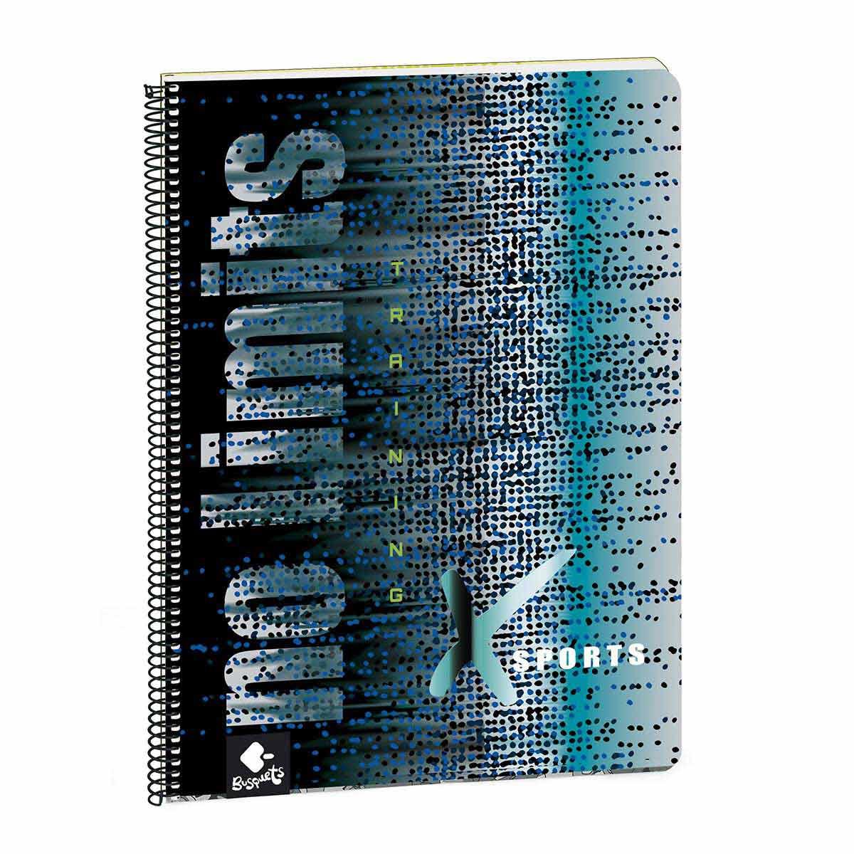 BUSQUETS Тетратка,А4,Спирала,80 листови, Каро,, X Sports,51.652.09420,21*29,7*1цм