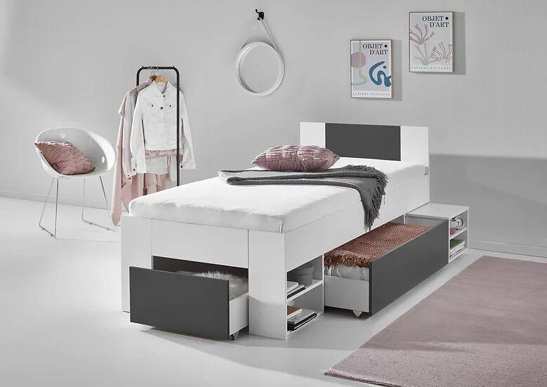 Мебел-Ви Лежај Азуро 90 Антрацит-Бела