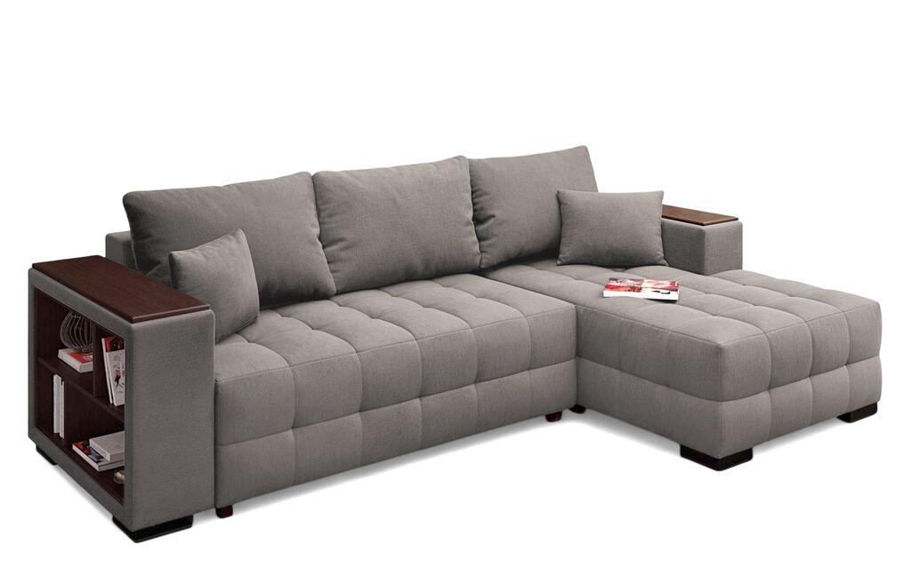 Мебел-Ви Аг Леон М Десна Светла Сива Аголна Гарнитура