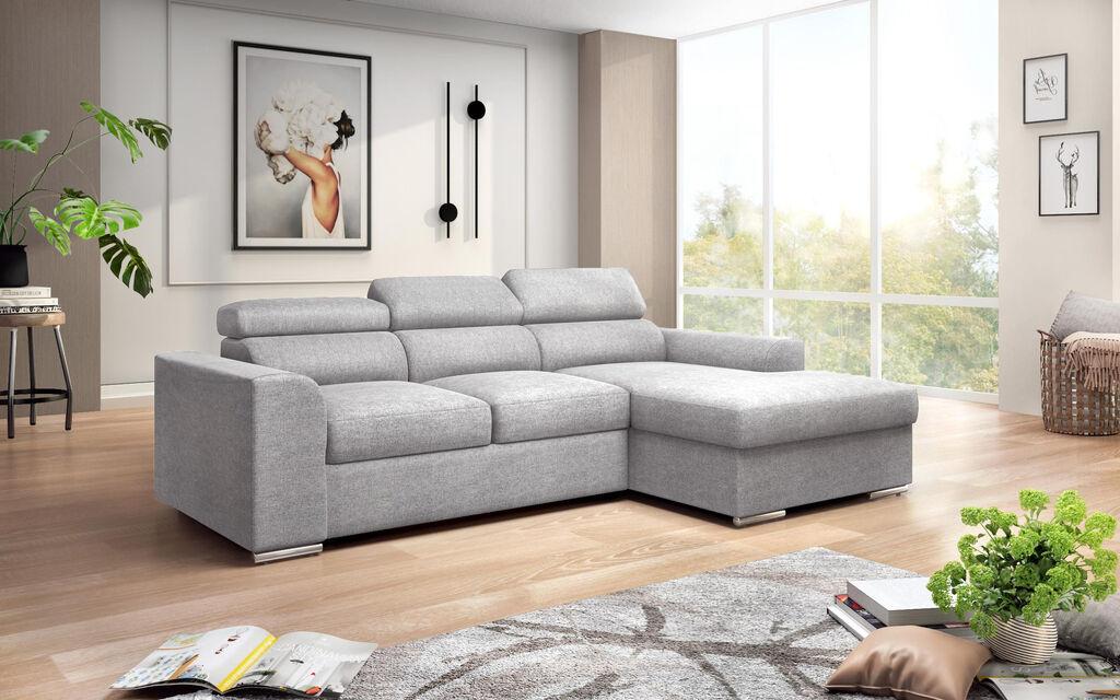 Мебел-Ви Аг Аликанте Десна Серија Сива Аголна Гарнитура