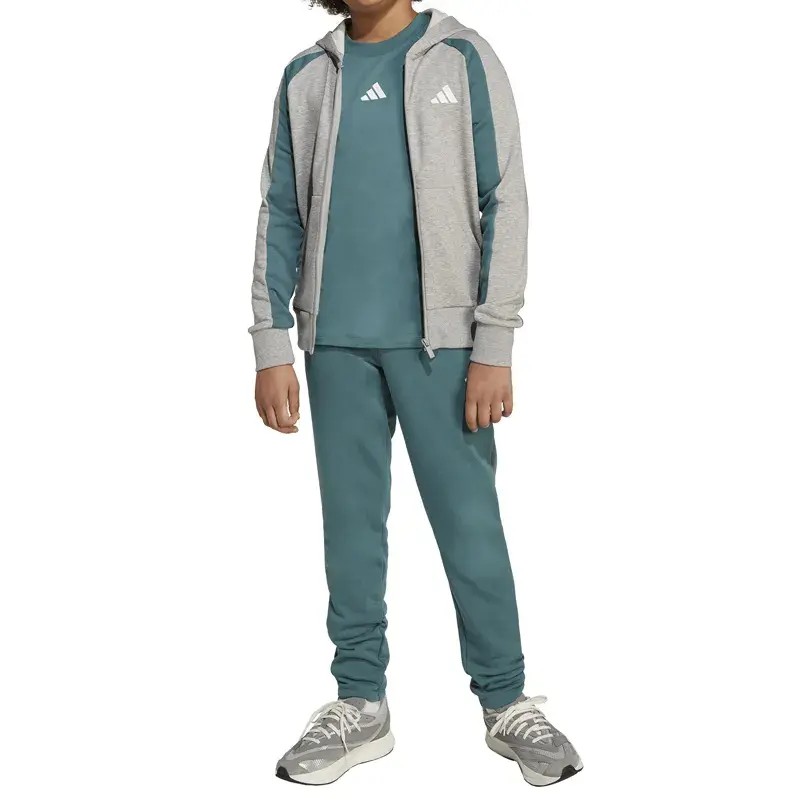 Адидас тренерки за момчиња J CB FT TS за момчиња, сиви