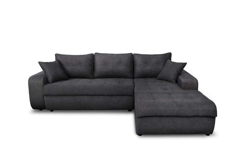 Мебел-Ви Аг Вирџинија Десна Темна Сива Аголна Гарнитура