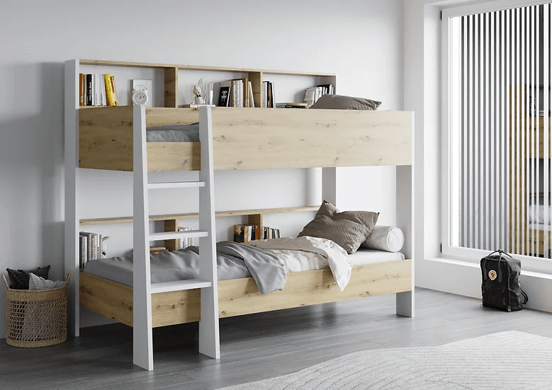 Мебел-Ви Детски Кревет На Спрат Свеј Бела-Артисан