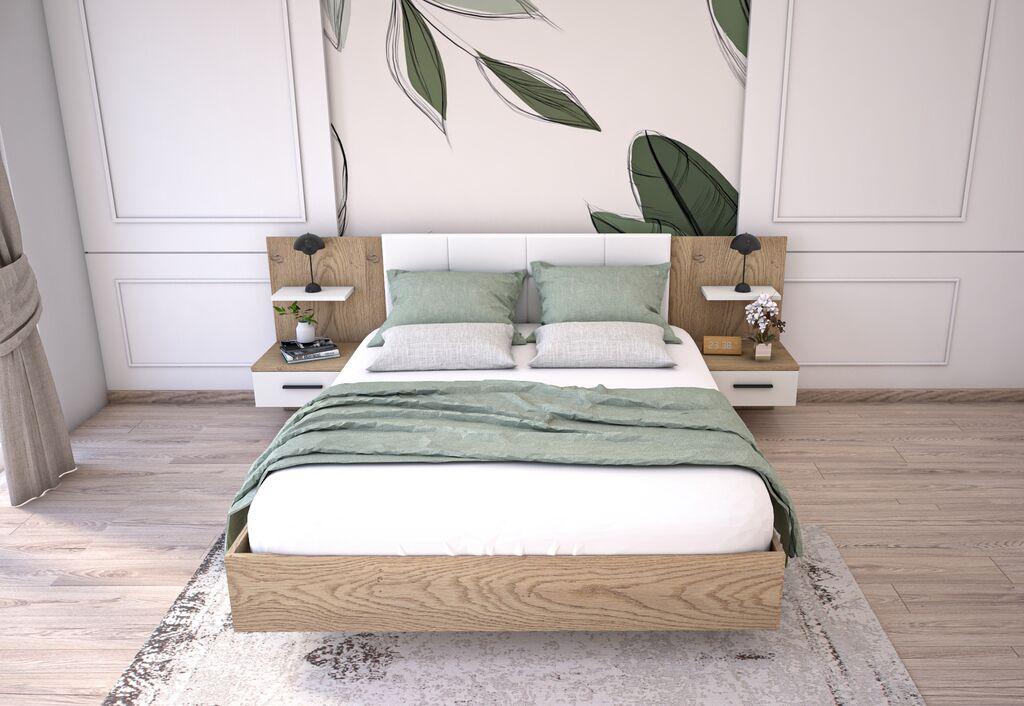 Мебел-Ви Лежај Џулија Со Касетки Т.Кремона-Бело