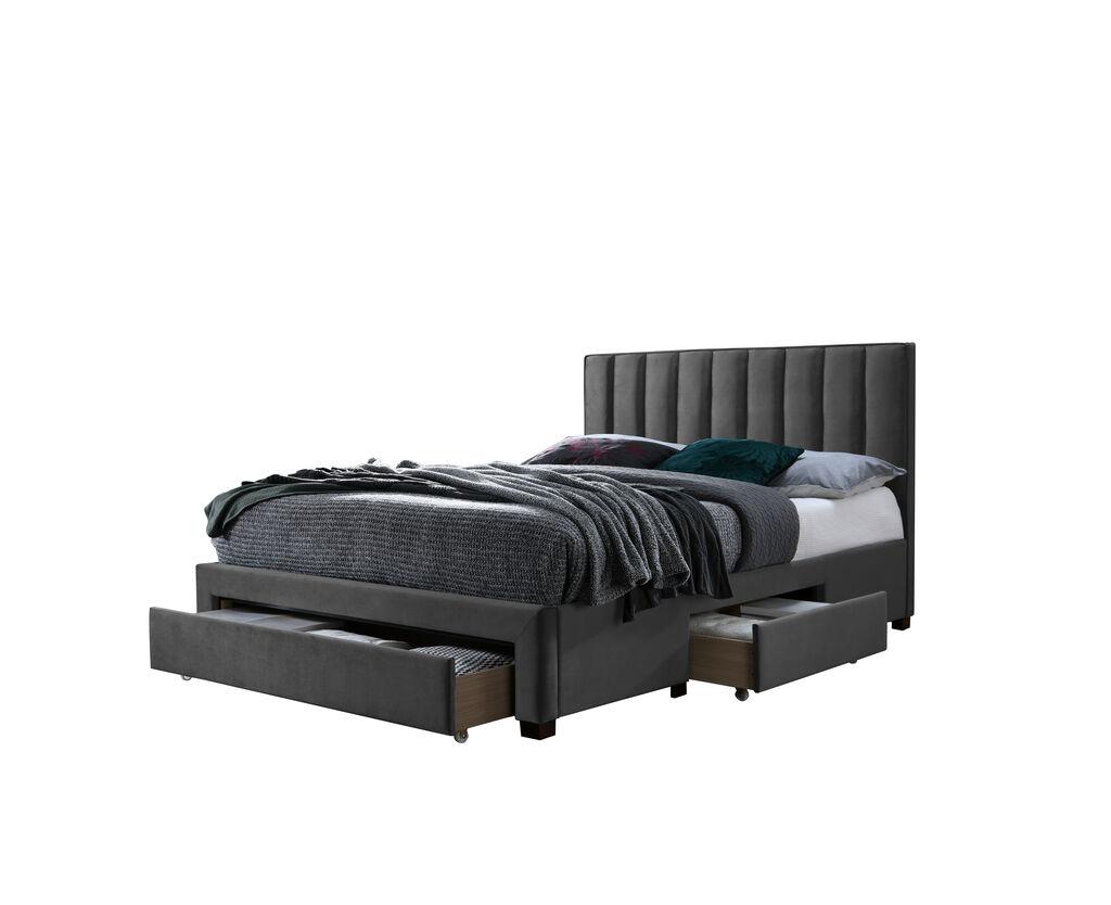 Мебел-Ви Лежај Грејс 140 Сива