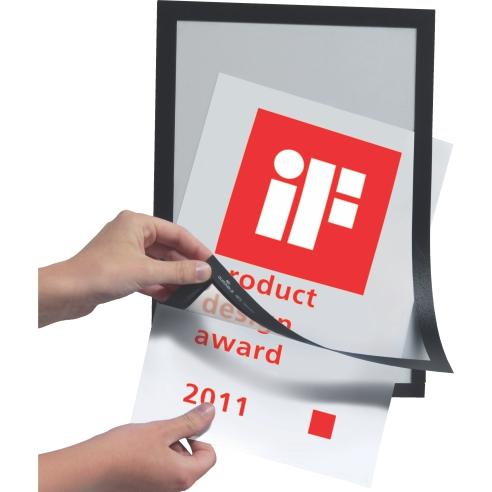 DURABLE Магнетна рамка, за известување самолеп. А4, Durable, 487201-488201-489901, црна