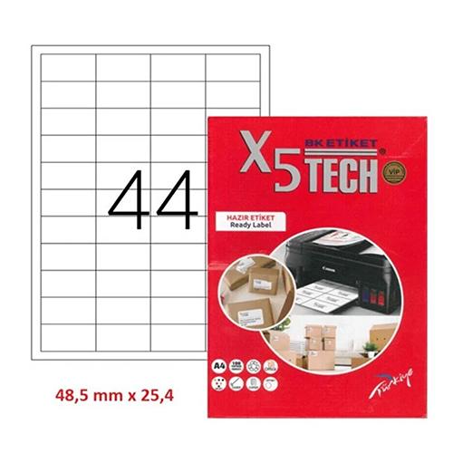 BKETIKET Етикети, А4, 1/100, 48, 5*25, 4мм,BK-2044, Бела