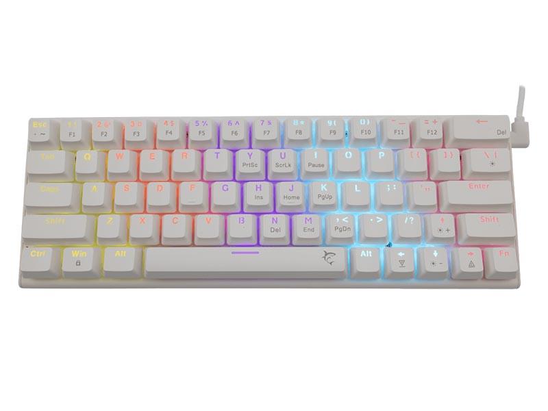 WHITE SHARK Тастатура  Wakizashi 2 Mechanical 60% RGB White