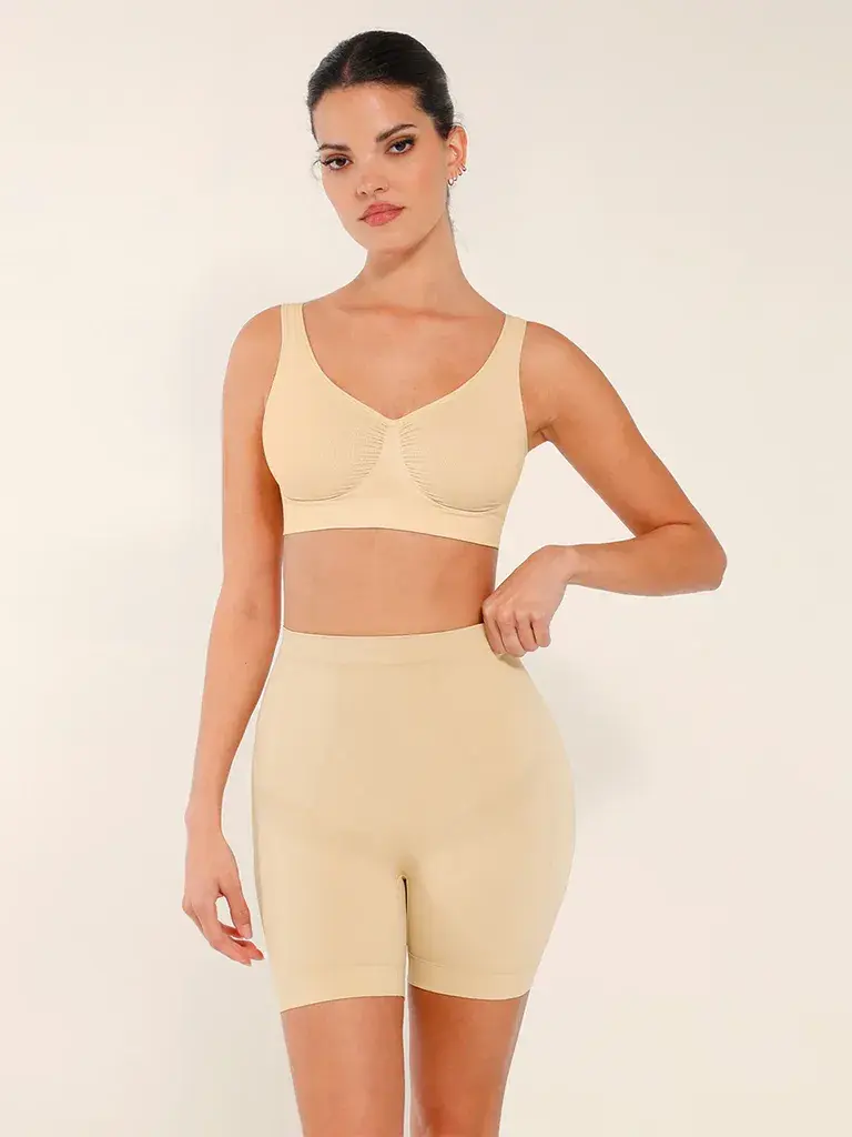 Кратки хеланки TrueSculpt Shaping Shorts - кожа боја