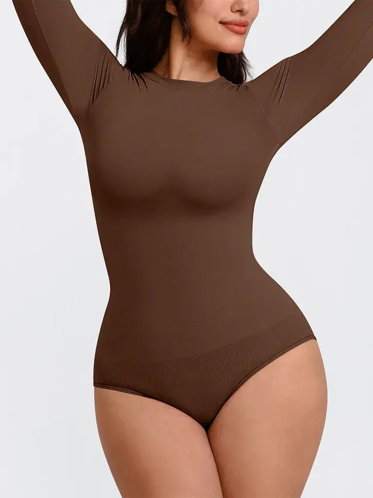 Боди Essentials Classic Long Sleeve - кафе