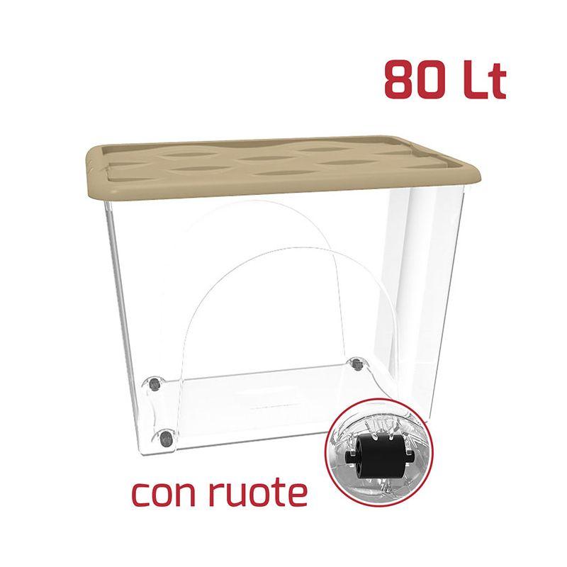 RECAPLAST Кутија со тркала и капак 80L