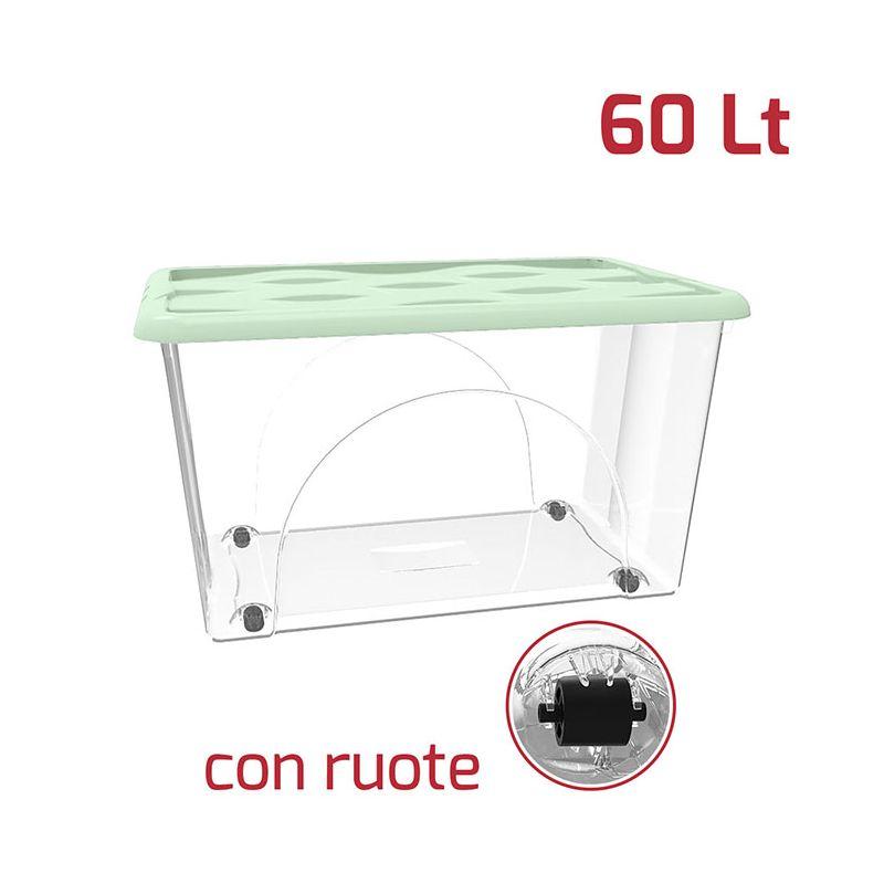 RECAPLAST Кутија со тркала и капак 60L