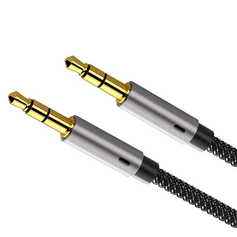 Аудио кабел - 3.5мм - 3.5мм - Плетен