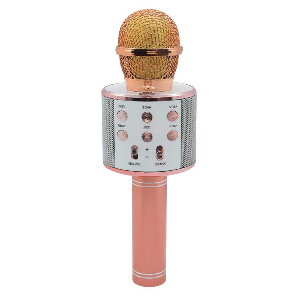 Караоке микрофон со вграден звучник - WS-858 - Бронзена