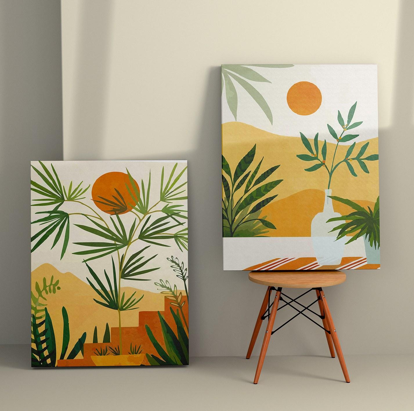 Слика на платно од Wallity во 2 дела