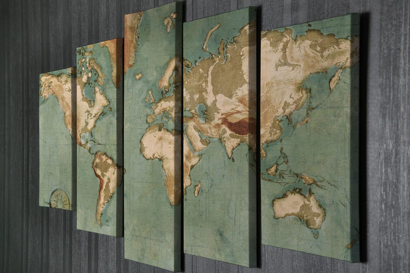 Слика на платно од 5 дела на Wallity