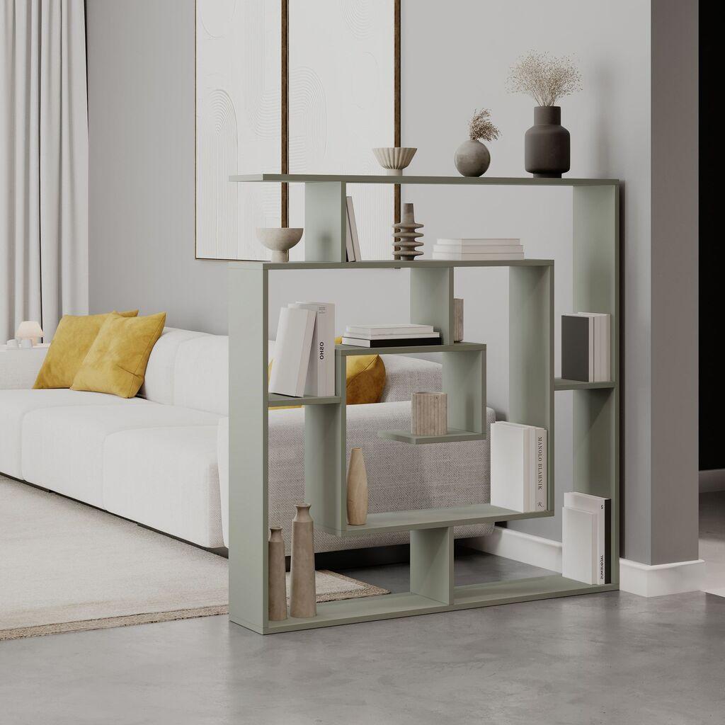Полица за книги Hanah Home, 125x128.6x22 см, Антрацит