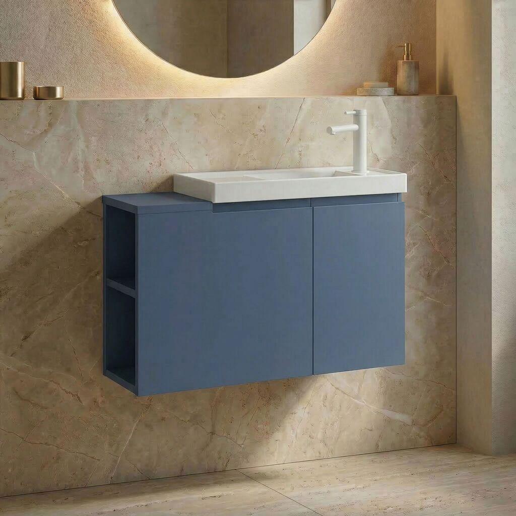 Полица за бања Hanah Home, антрацит