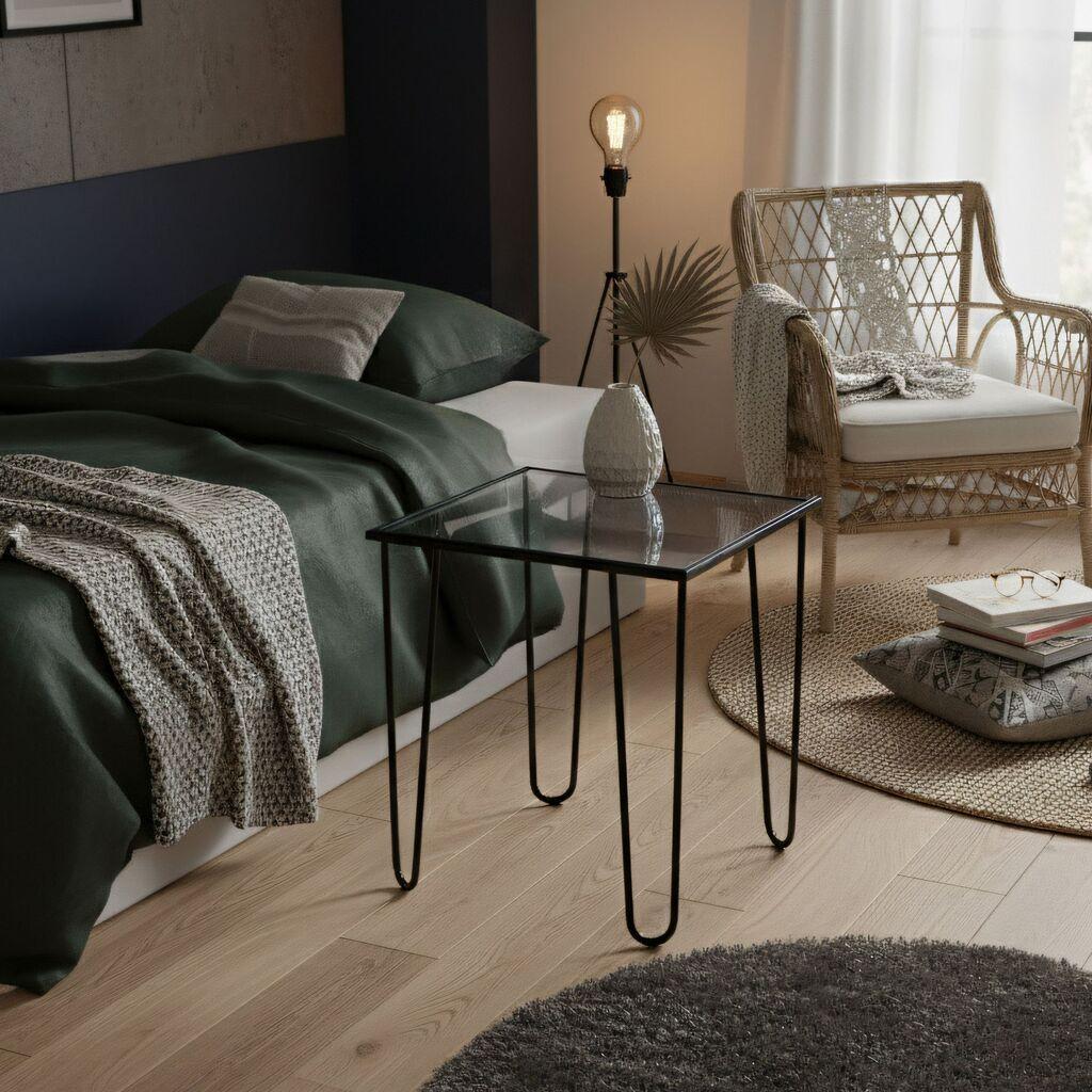 Масичка за кафе Hanah Home, 53x55 см, црна
